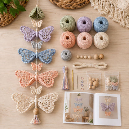 🦋Butterfly Garden Cascade DIY Crochet Kit
