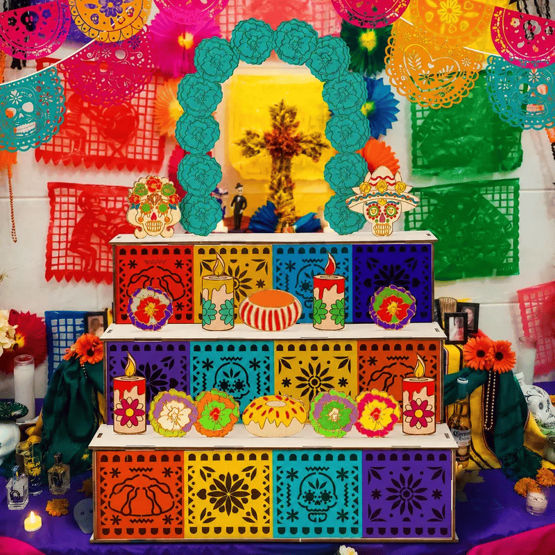 🎃🏵️Day of the Dead Wooden Altar Display Set(📦Buy 2 Free Shipping)