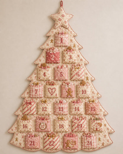 🎄✨DIY 24-Pocket Fabric Christmas Advent Tree Kit(📦 Buy 2 Free Shipping)