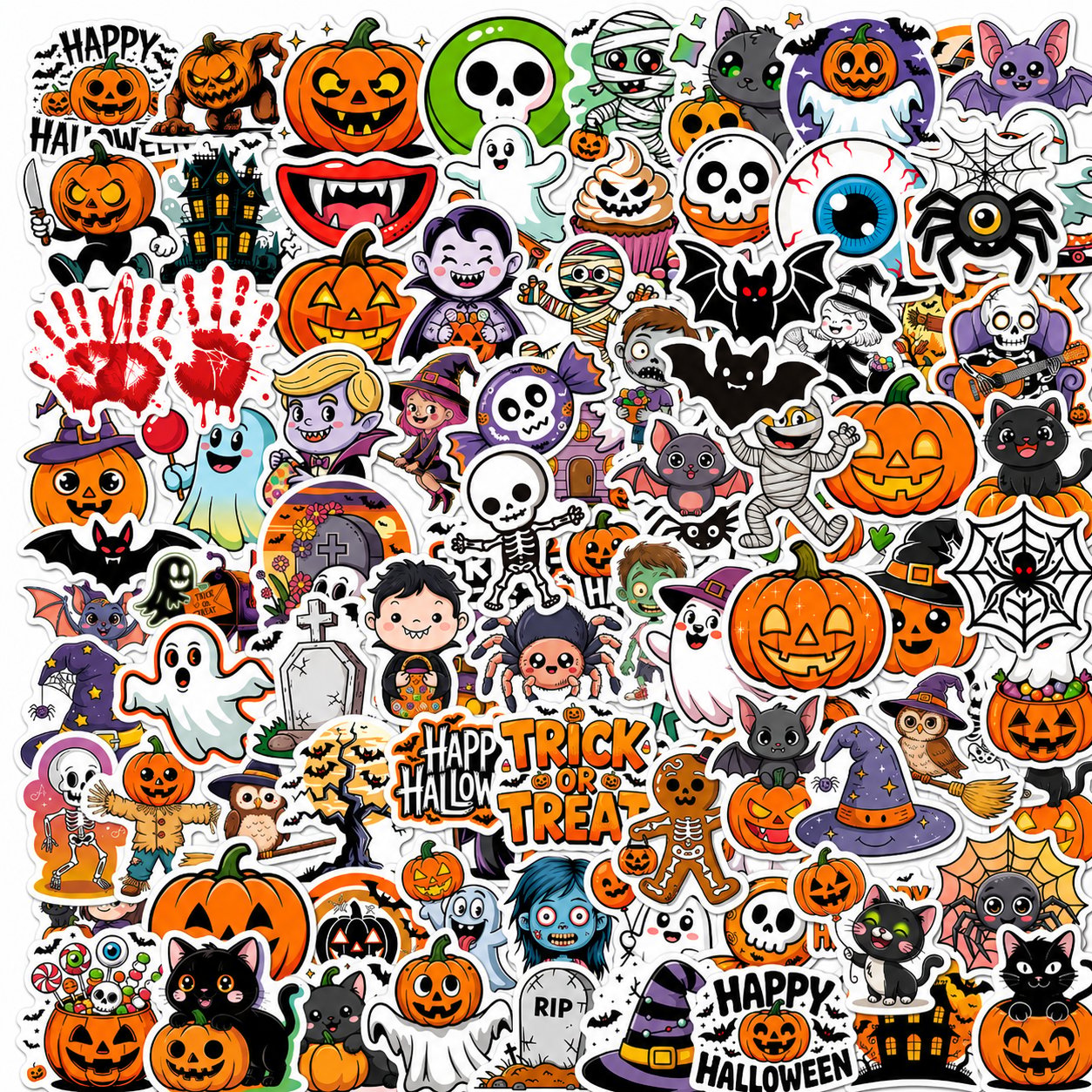 🎃 Holographic Halloween Sticker Pack — Add Spooky Sparkle Everywhere! 👻✨