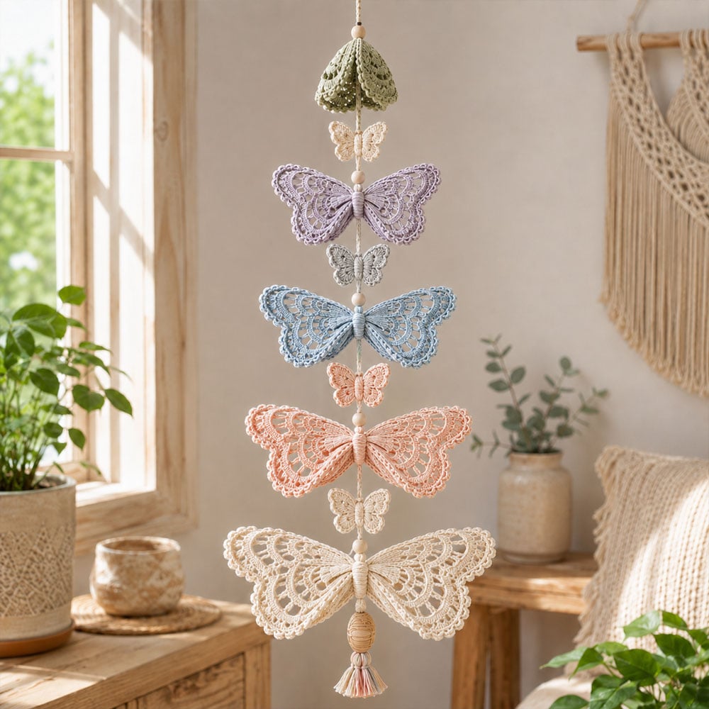 🦋Butterfly Garden Cascade DIY Crochet Kit