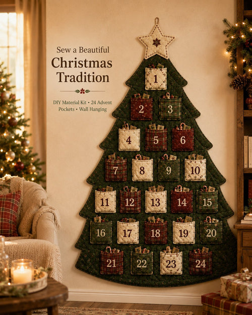🎄✨DIY 24-Pocket Fabric Christmas Advent Tree Kit(📦 Buy 2 Free Shipping)
