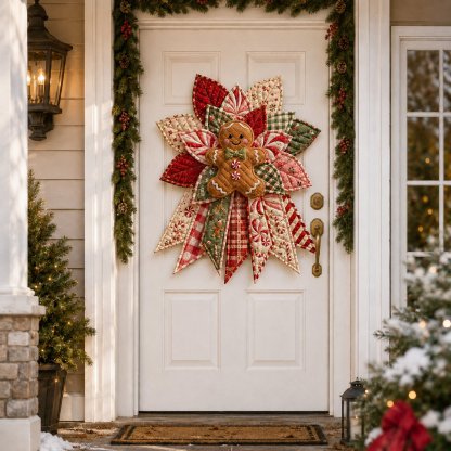 🎉 Holiday Celebration 50% OFF 🎄 – Festive Quilted Christmas Door Hanging DIY Sewing Kit