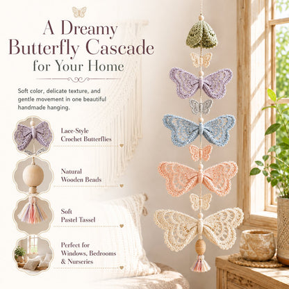 🦋Butterfly Garden Cascade DIY Crochet Kit