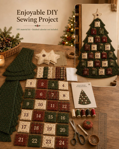 🎄✨DIY 24-Pocket Fabric Christmas Advent Tree Kit(📦 Buy 2 Free Shipping)