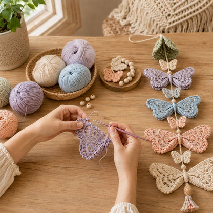 🦋Butterfly Garden Cascade DIY Crochet Kit