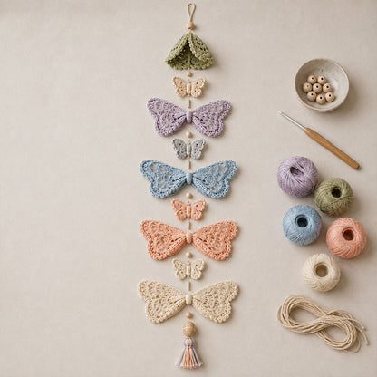 🦋Butterfly Garden Cascade DIY Crochet Kit
