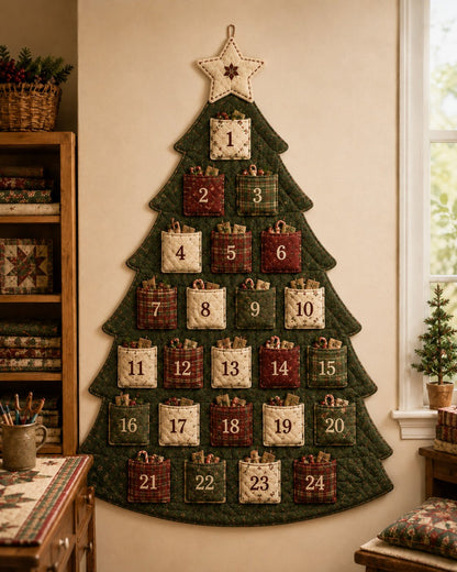 🎄✨DIY 24-Pocket Fabric Christmas Advent Tree Kit(📦 Buy 2 Free Shipping)