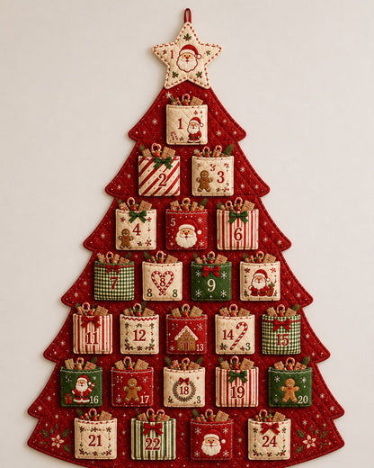 🎄✨DIY 24-Pocket Fabric Christmas Advent Tree Kit(📦 Buy 2 Free Shipping)