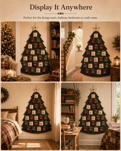 🎄✨DIY 24-Pocket Fabric Christmas Advent Tree Kit(📦 Buy 2 Free Shipping)
