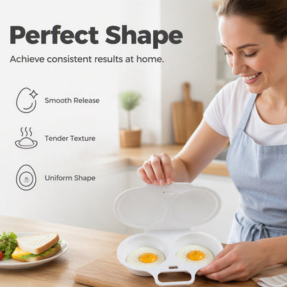 🥚✨Dual Cavity Microwave Egg Poacher – Quick oil‑free cooking, food‑grade PP & versatile. Perfect for busy mornings – healthy breakfast in minutes! ⚡🍳
