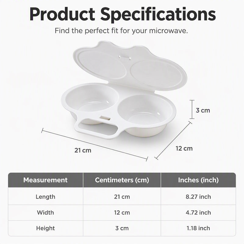 🥚✨Dual Cavity Microwave Egg Poacher – Quick oil‑free cooking, food‑grade PP & versatile. Perfect for busy mornings – healthy breakfast in minutes! ⚡🍳